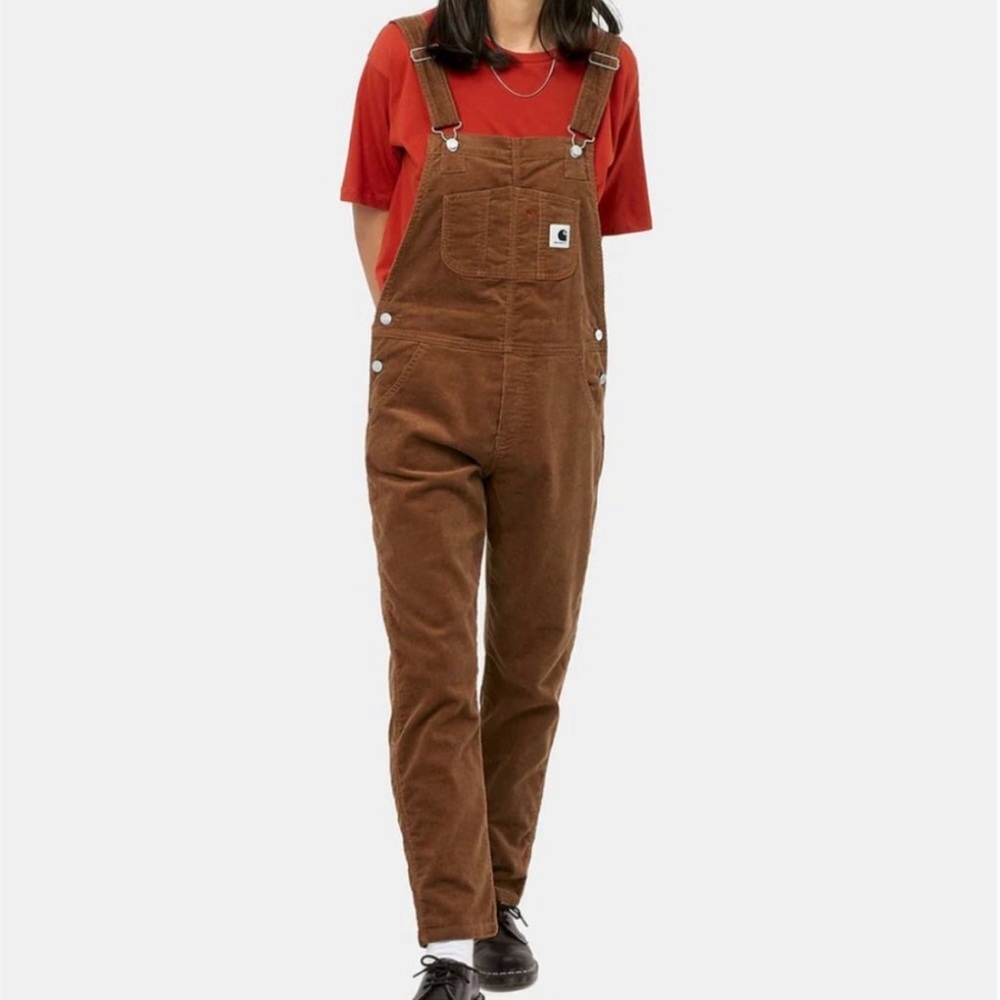 Carhartt x WIP Women's Brown Corduroy Overall Bibs XS
